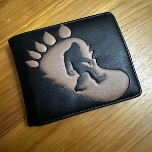 Black and Brown Wallet with Iconic Bigfoot Design - Canada 🇨🇦